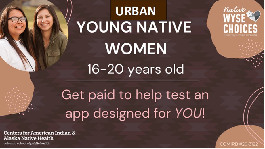 Test apps for Native youth and MAKE MONEY! @NativeWYSE has developed two mobile apps on topics like drinking, sexual activity, contraception and life skills. Learn more at bit.ly/3CPcDFr #ThinkIndian #NativeAmerican #nativewyse #indigenouswomenrise