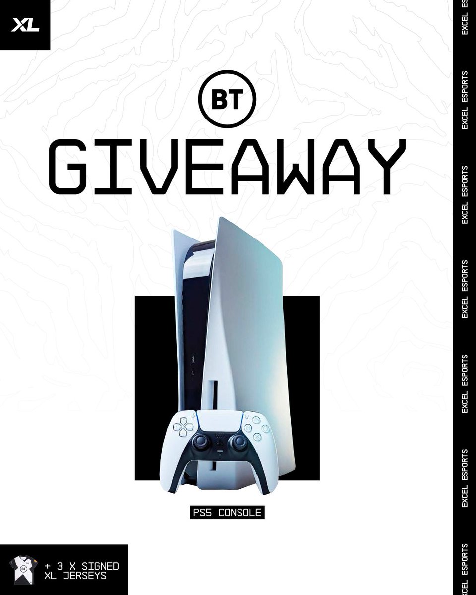 For the final worlds giveaway, <a href="/bt_uk/">BT</a> are going big! 

Have your chance of getting a PS5 🔥 

To enter: 
🔁 Retweet this tweet 
❤️ Follow @EXCEL and @btshopuk 
👤 Tag 2 friends