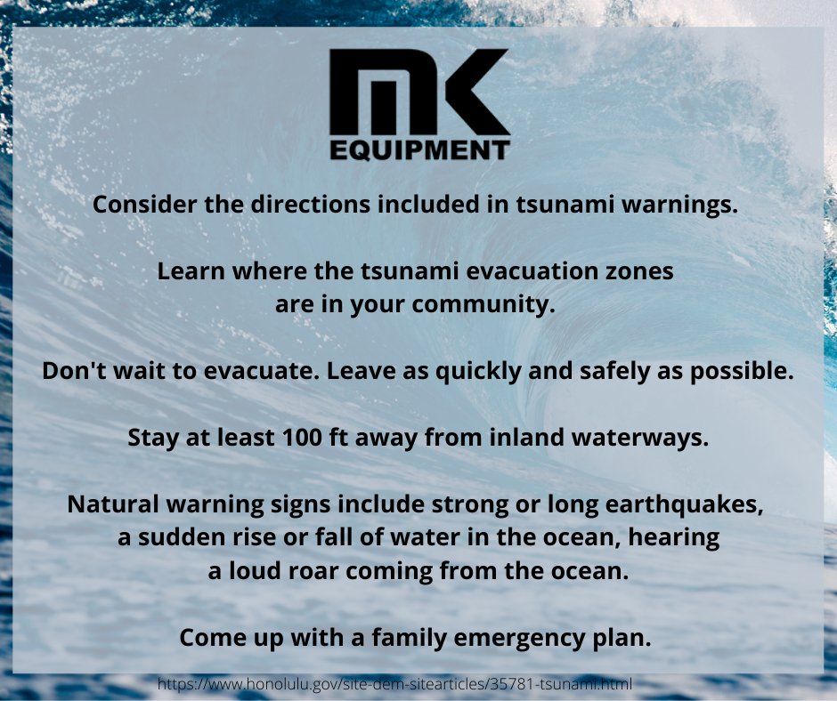 Today is #WorldTsunamiAwarenessDay. 

Here are some suggestions you should consider when you encounter #Tsunami alerts. https://t.co/ggYa8M21eU #ToolRental #EquipmentRental https://t.co/EOJbe4Xbkt