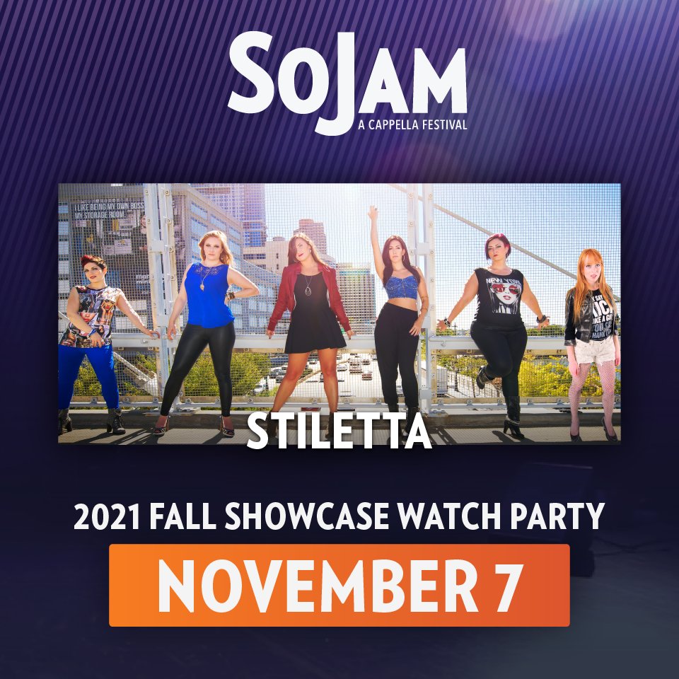 SoJam's tweet photo. We were feeling for the before times so we're bringing back two throwback performances to the fall showcase.
#SoJam2019 performance from @StilettaNYC and one more special surprise we'll be saving just for Sunday!!
Details at https://t.co/gM3vrKrex1.
#SoJam https://t.co/oEKVNjBlY0