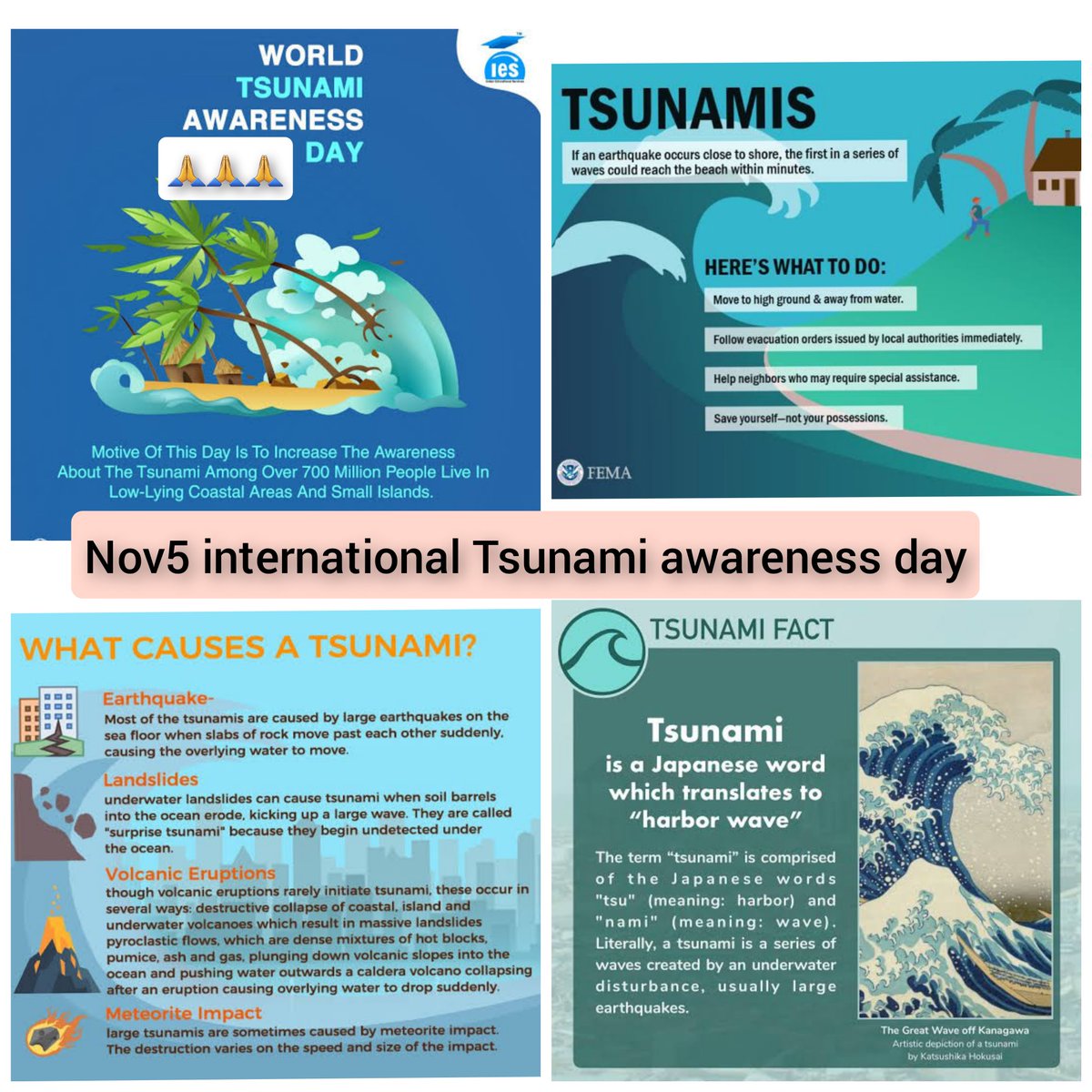 Today, international tsunami awareness day. An alert to all coastal areas in world . https://t.co/DPqyjiek0j