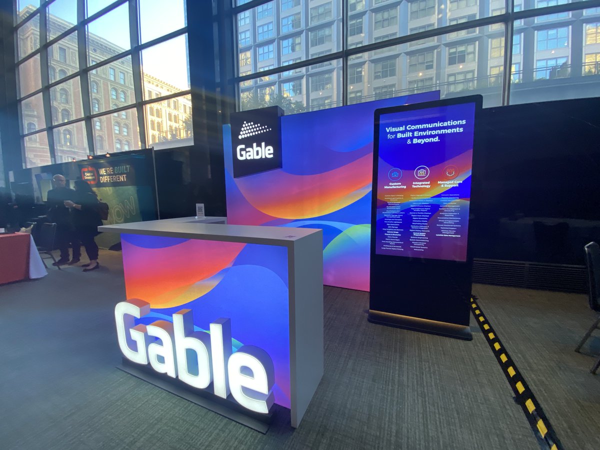gablecompany's tweet photo. Our team member, Stella 🐶 is having a blast networking at #SEGD 2021! Say hi 👋 at Booth #510 and learn about our visual solutions! @SEGD #SEGDconf https://t.co/TZGZ5l76By