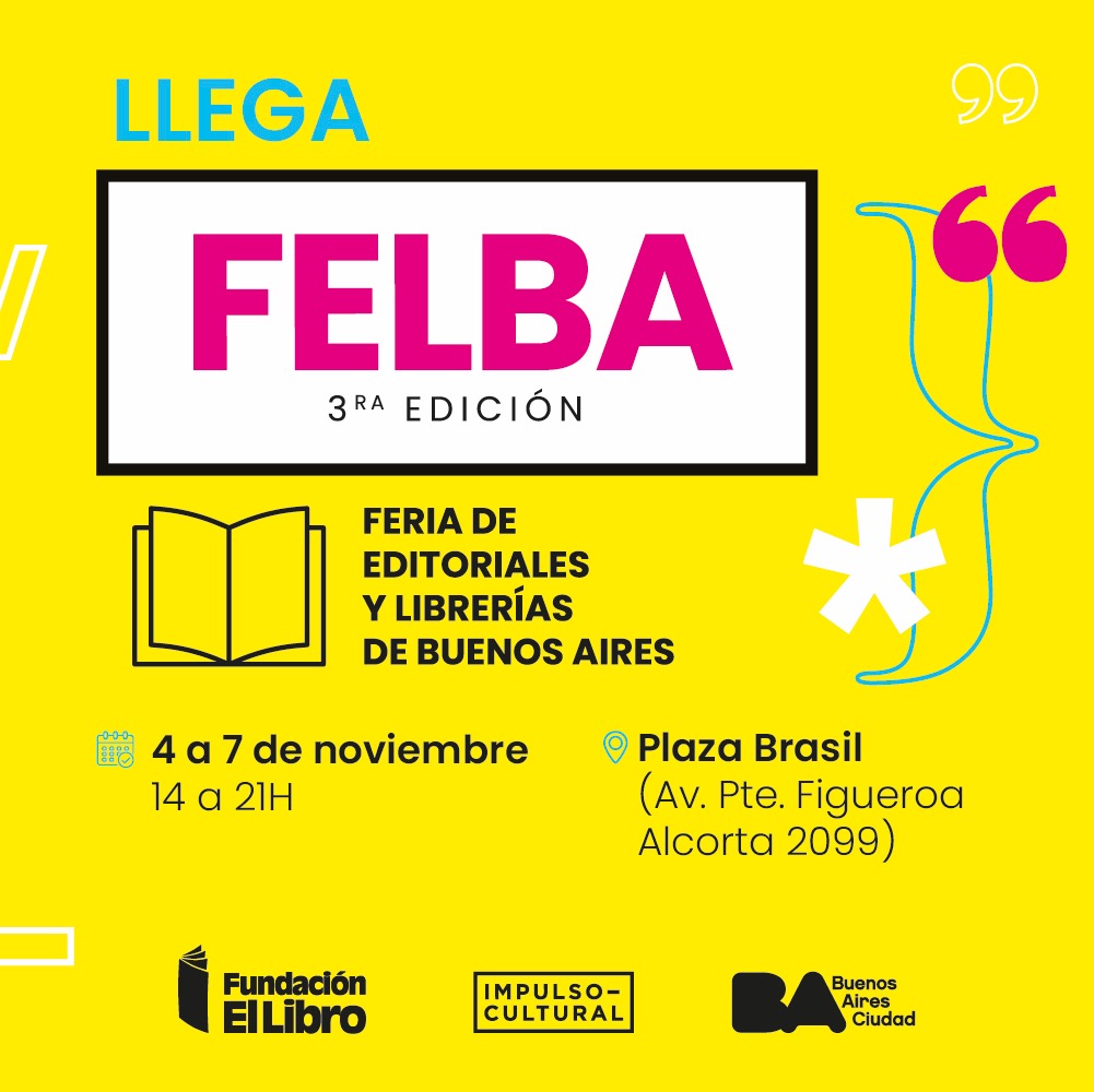 EdEudeba's tweet photo. 💥 Estamos en la #FELBA 📚
📆4 a 7 de noviembre de 14 a 21h
📍Plaza Brasil (Av. Figueroa Alcorta 2099, al lado de la Facultad de Derecho de la UBA) https://t.co/2wpg9KTPKy