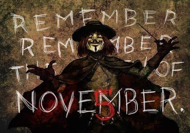 Jaimertaker's tweet photo. #UnDíaCómoHoy #FifthOfNovember #5OfNovember #5DeNoviembre #CincoDeNoviembre
-"Remember, Remember the Fifth of November"
#VForVendetta #VDeVenganza (2005) https://t.co/lskfkiKQBC