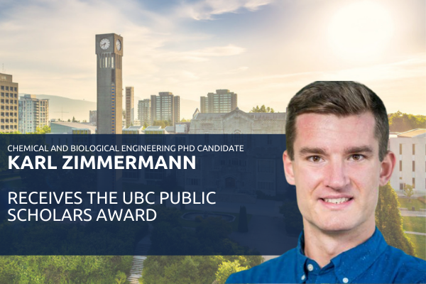 UBCBioProducts's tweet photo. Congrats to Karl Zimmermann on receiving the UBC Public Scholars Award! https://t.co/jKz9R38dI4