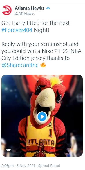 sweeps404's tweet photo. @ATLHawks @SharecareInc SWAG https://t.co/zshTenBz67