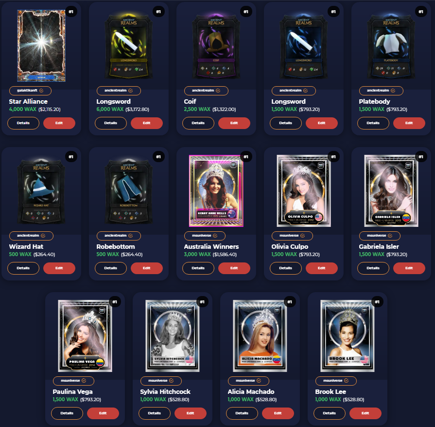 Khardaq's tweet photo. Calling all collectors of mint 1# #NFT's. 

I have some mint 1# NFT's for sale on @AtomicHub on @WAX_io If you are interested in any of them you can contact me here =)

@MissUniverse @AncientRealmsio @GalaktikaNFT https://t.co/xGANGbs0UQ