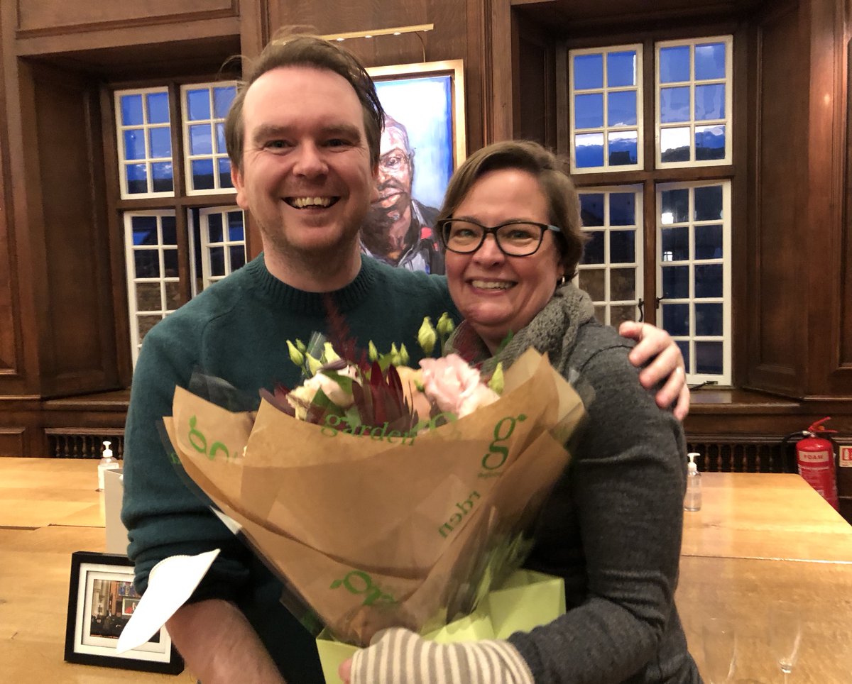 SPC_Oxford's tweet photo. Thank yous and farewells.
1. to Paul Irons who has helped generations of students from the crucial nerve centre of the Lodge with grace &amp; good humour;
2. to our fabulous archivist Richard Allen.
Remarkable colleagues who will be much missed.
Wishing both well for the next phase. https://t.co/Uy53b3fPur