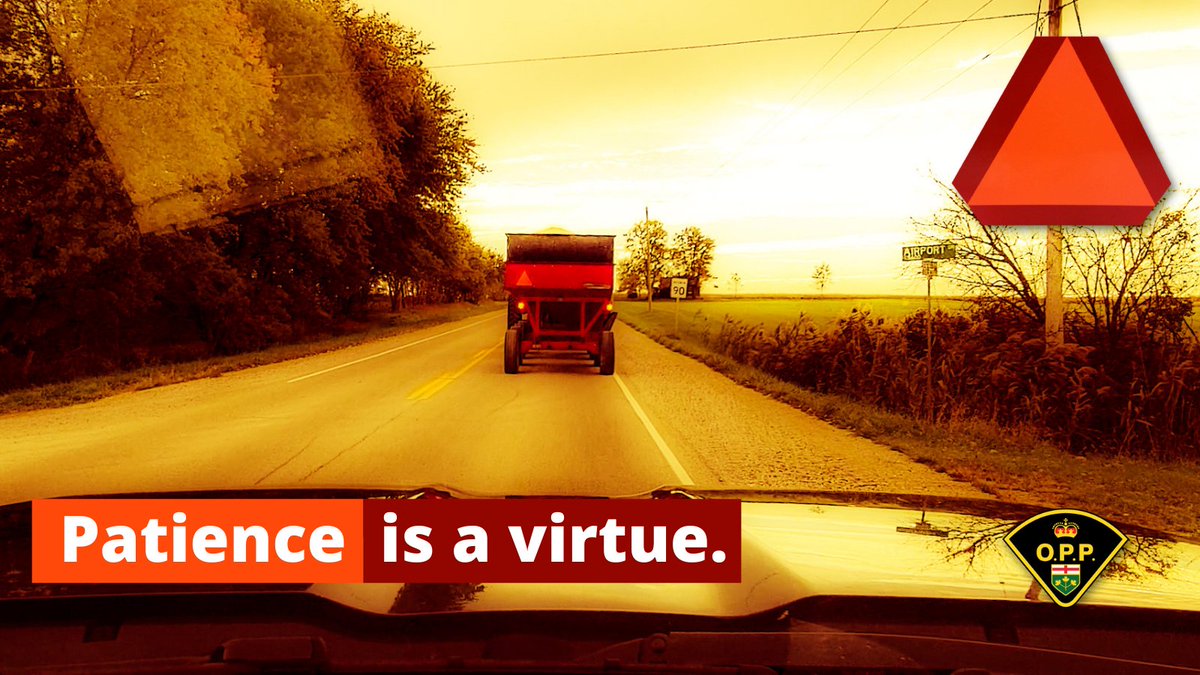 Farmers are busy in the fields and on our roads as we head into winter.  Be aware of your surroundings, which may include slow-moving vehicles.  Trying to make a risky pass around a farm vehicle is unsafe and can lead to tragic consequences. #RoadSafety   ^dr