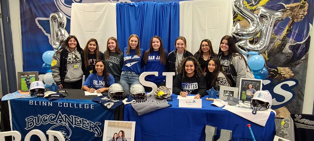 BHSsoftball's tweet photo. Congratulations to seniors @arodd__004 &amp; @Kylie_0308 as they will continue on to play at @BlinnSoftball &amp; @SanJacSoftball. They become our 64th &amp; 65th all time signees in our program history. Way to go cousins! https://t.co/zoY3GGI4XY