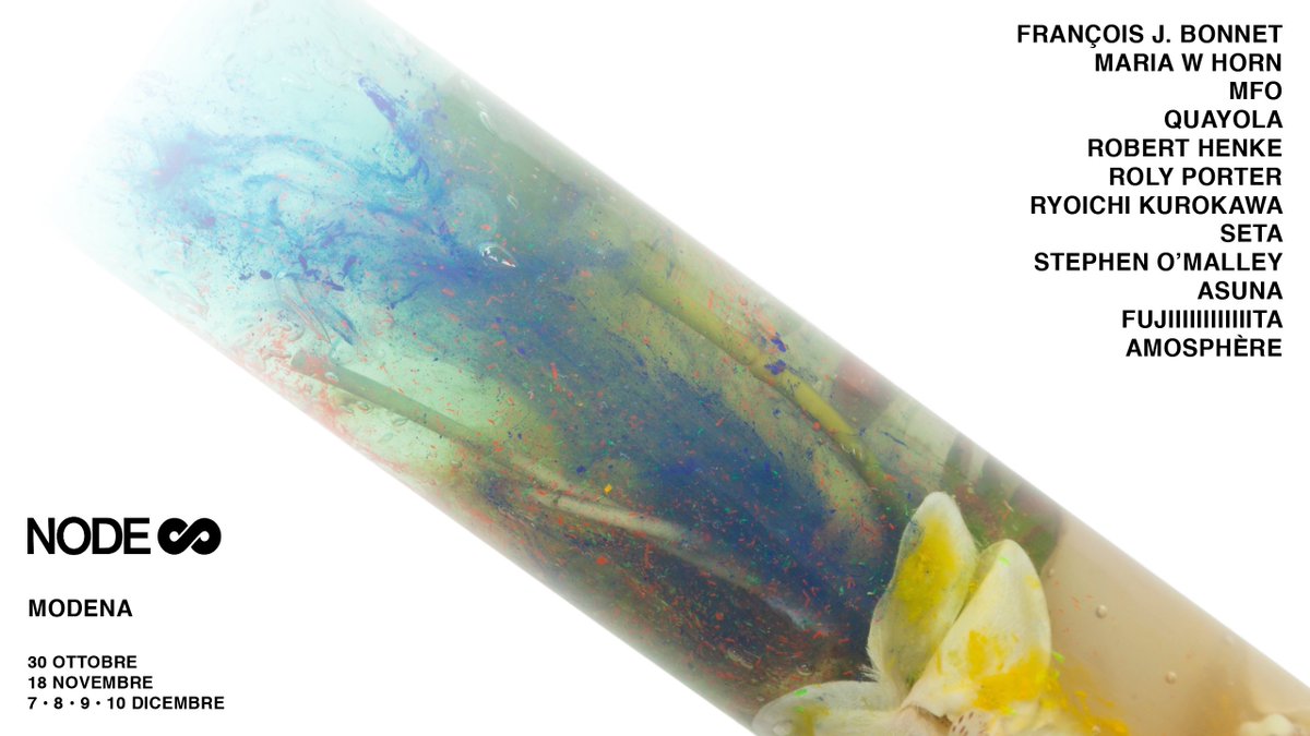 #NODE2021 è ufficialmente iniziato. Programma completo e biglietti su nodefestival.com - w/<a href="/kasseljaeger/">Kassel Jaeger</a> <a href="/MariawHorn/">Maria w Horn</a> MFO <a href="/quayola/">Quayola</a> <a href="/robert_henke/">Robert Henke</a> @RolyPorter Ryoichi Kurokawa SETA <a href="/IdeologicOrgan/">Stephen F. O'Malley</a> <a href="/asuna_aotoao/">Asuna Arashi ▲ Aotoao Label</a>