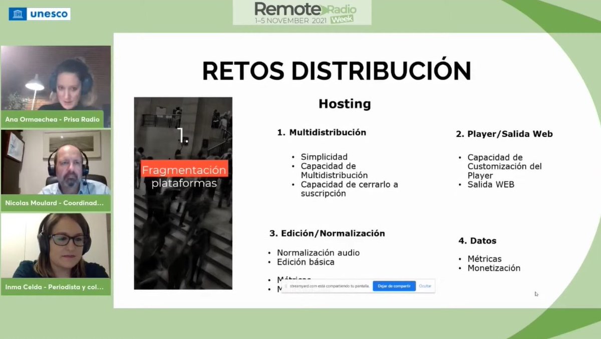 gzumeta's tweet image. ✅@aormaechea: "La distribución de los #podcast es menos sexy que producirlos, pero es estratégica y fundamental"
👉Participa ahora en la #RemoteRadioWeek de la @unesco @Radio_20 
🔴gorkazumeta.com/2021/11/como-s…