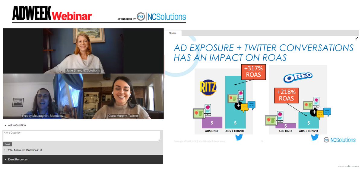 lindadupree_'s tweet photo. #CPG marketers—for a first look at two new studies on the ROAS of ads + earned social for @MDLZ #OREOThins #SweetNightBite and #WelcomeToTheMadness  @TwitterBusiness campaigns, I encourage you to watch this webinar—now available on demand https://t.co/sqciz6BbBS https://t.co/PdRQLlDzM6