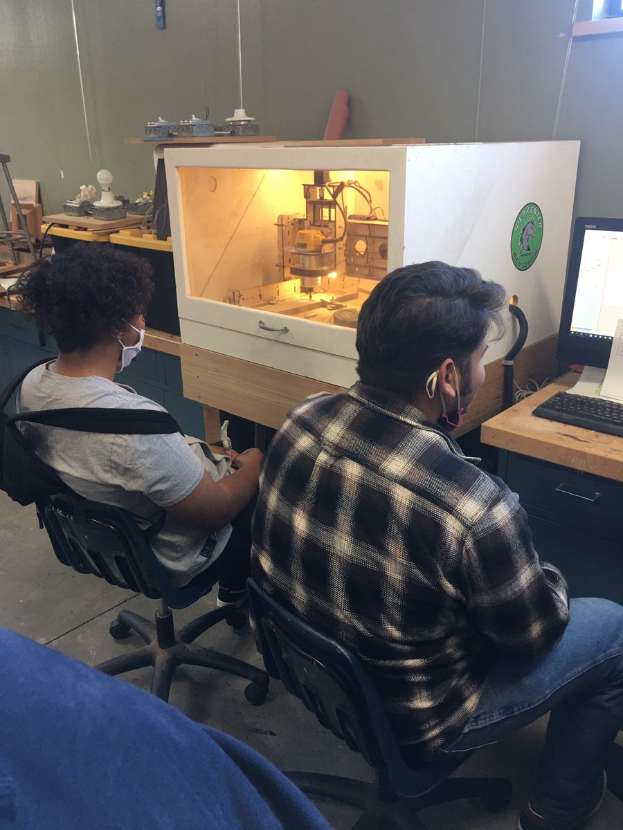 myersatidea1's tweet photo. This week my amazing students learned Blueprint Reading and how to use the CNC Machine!
#IDEACenterHS #CTE #guhsd #GUHSDTECH https://t.co/kVpgfhe2Xk