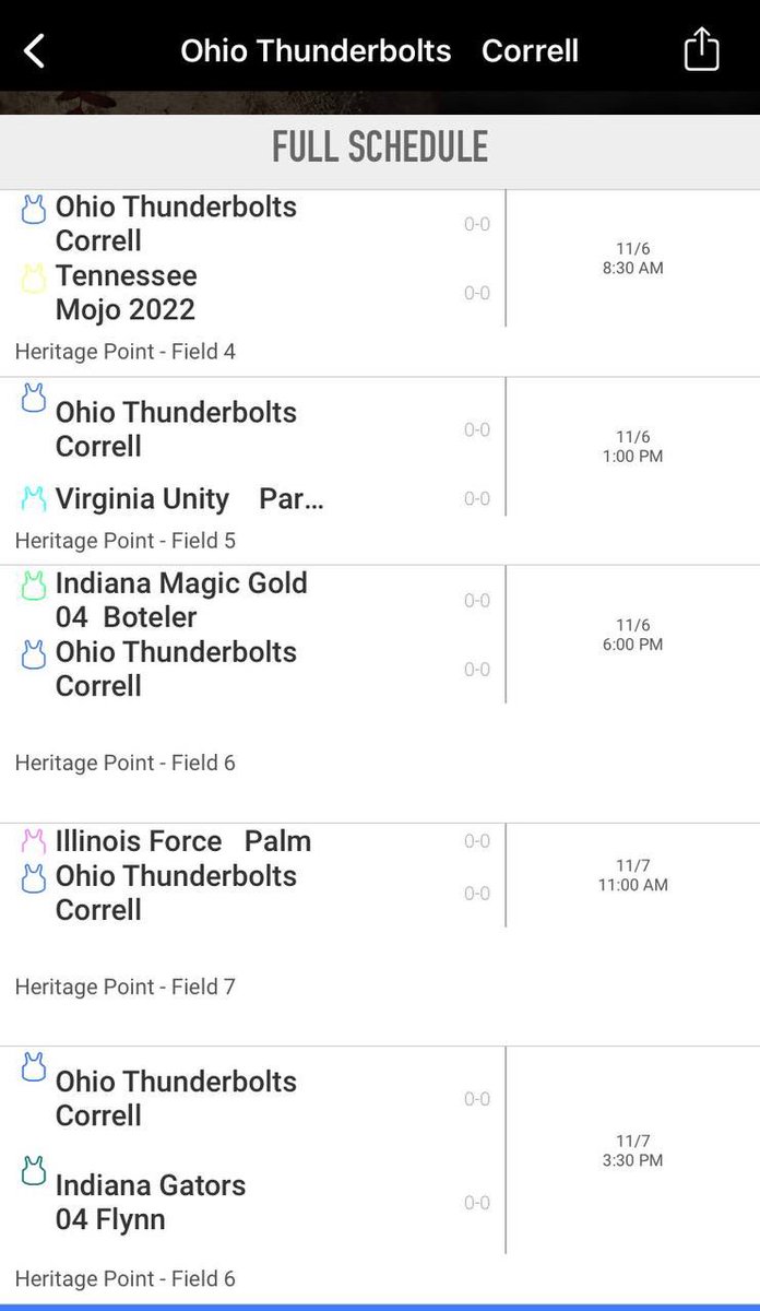 My teams Schedule for Scenic City this weekend!! Come out and watch us or catch us on GameChanger live!! #5 <a href="/OHThunderbolts/">Thunderbolts - Correll</a>
