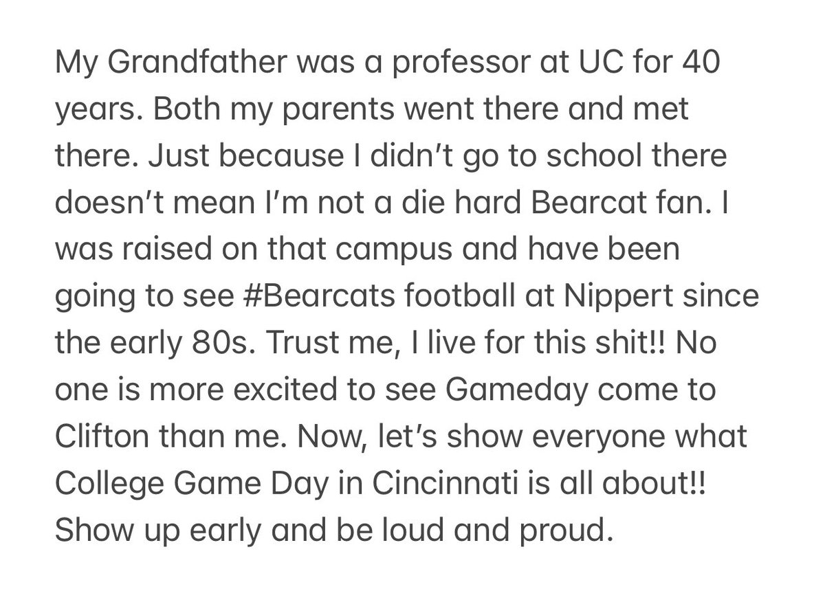 I’m heading to Cincy for #CollegeGameday!! It seems as though some of you may need to read this quick backstory before I land…..