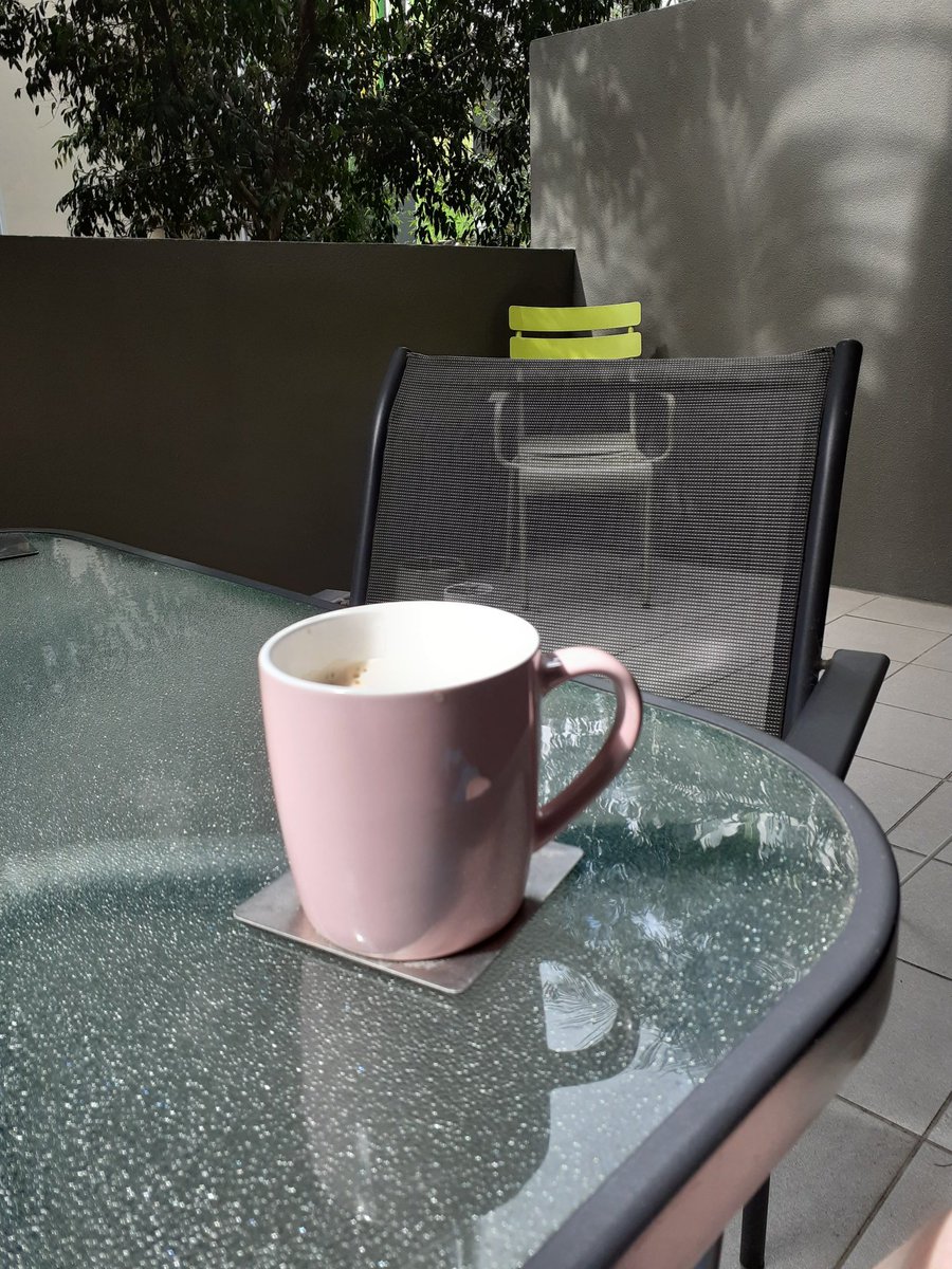 luckysseven's tweet photo. I was hoping for a small celebration breakfast on my balcony for a much needed win but no just coffee in my soothing pink beaker.  My anger has turned into sadness.  #SouthamptonvAstonVilla https://t.co/g28kjsbTxj