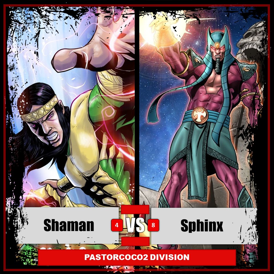 Second Round of #TournamentOfBattlerealmFuture #battlerealm3

<a href="/PastorCoco2/">Subpar Summoner Pastor Coco</a>  Division

Winner moves on to Round 3, Loser gets eliminated

SHAMAN

VS

SPHINX

<a href="/MarvelChampions/">Marvel Contest of Champions</a> <a href="/elgaberino_MCOC/">Other Gabe</a>