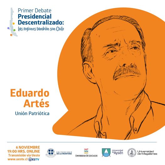 ¡Mañana es el día! Este sábado, a las 19.00 hrs, súmate al “Primer Debate Presidencial Descentralizado” organizado por las <a href="/UEstatalesSur/">DebatePresidencialDescentralizado #UEstalesDelSur</a>

Transmisión a través de las plataformas de uestv.cl y ufromedios.cl
#VotaValiente #VotaBasado #ArtésPresidente