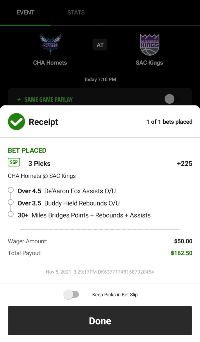 CaptainSpacely7's tweet photo. Our Free Money NBA SG Parlay Play of the Day! Tonight's Match-up CHA Hornets @ SAC Kings! 🚨🔥🚨🔥 we have a 3 play +225 DK Banger!
-De'Aaron Fox Over 4.5 Assist
-Buddy Hield Over 3.5 Rebounds
-Miles Bridges 30+ Total Points, Rebounds and Assist
Drop a like if you're Tailing!🚨🔥 https://t.co/8n6wAGT9MI