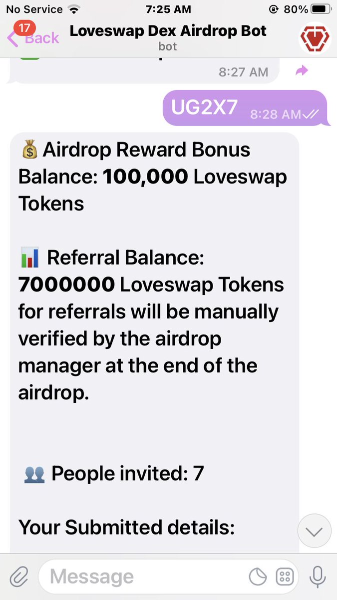 RedCrypto10's tweet photo. @leeson_megan @LoveswapDEX Haven't receive mine yet😭 https://t.co/aVTB5IOVra