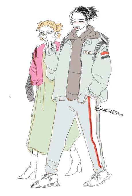 学パロのシカテマラクガキ 