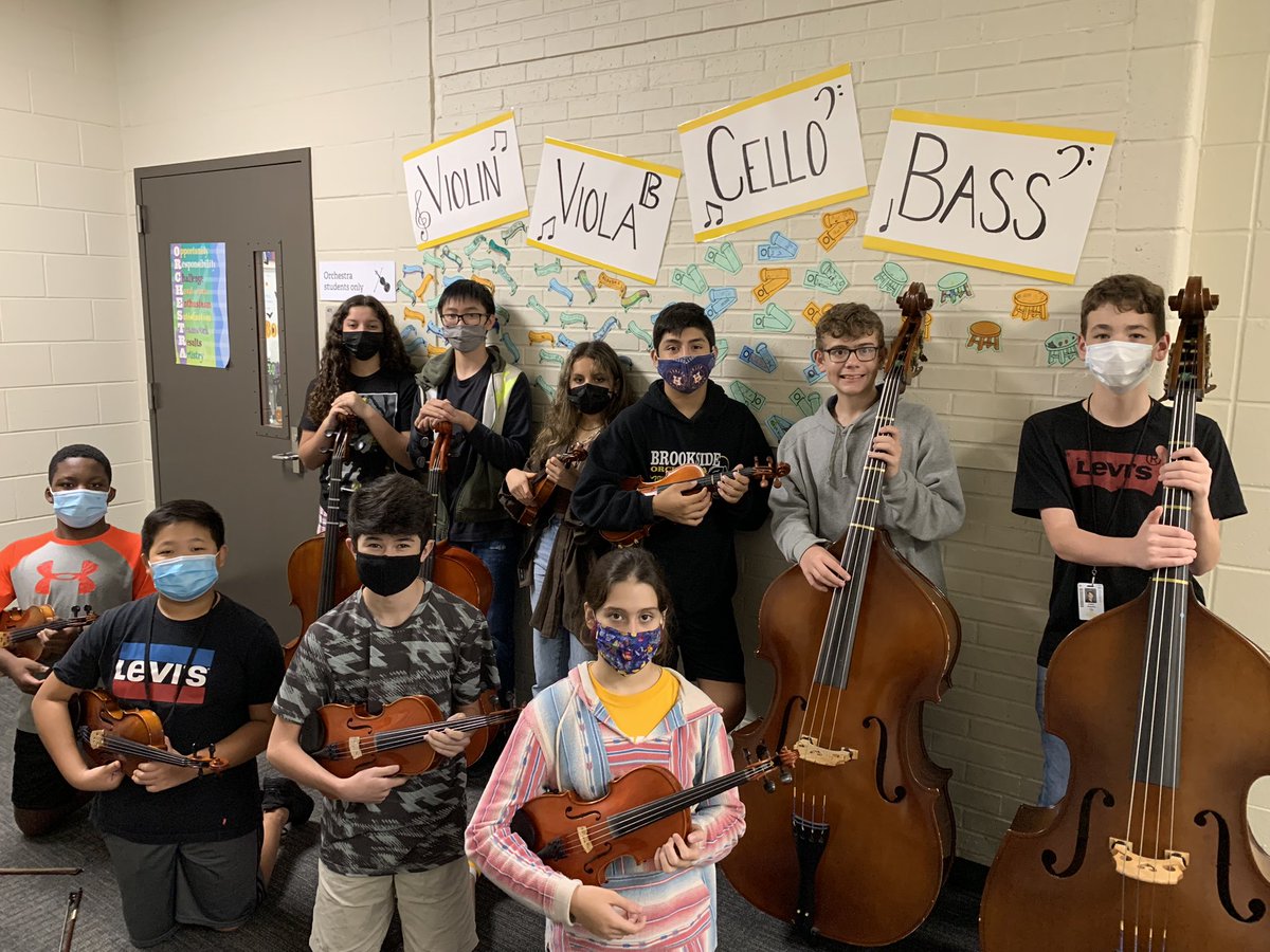 BISorchestra's tweet photo. Region weekend is happening!! After a year hiatus we are back and representing Brookside Orchestra well! Out of 15 students auditioning, 11 students made it! The most in Brookside History! @Brookside_IS https://t.co/GZFWtWBQVi