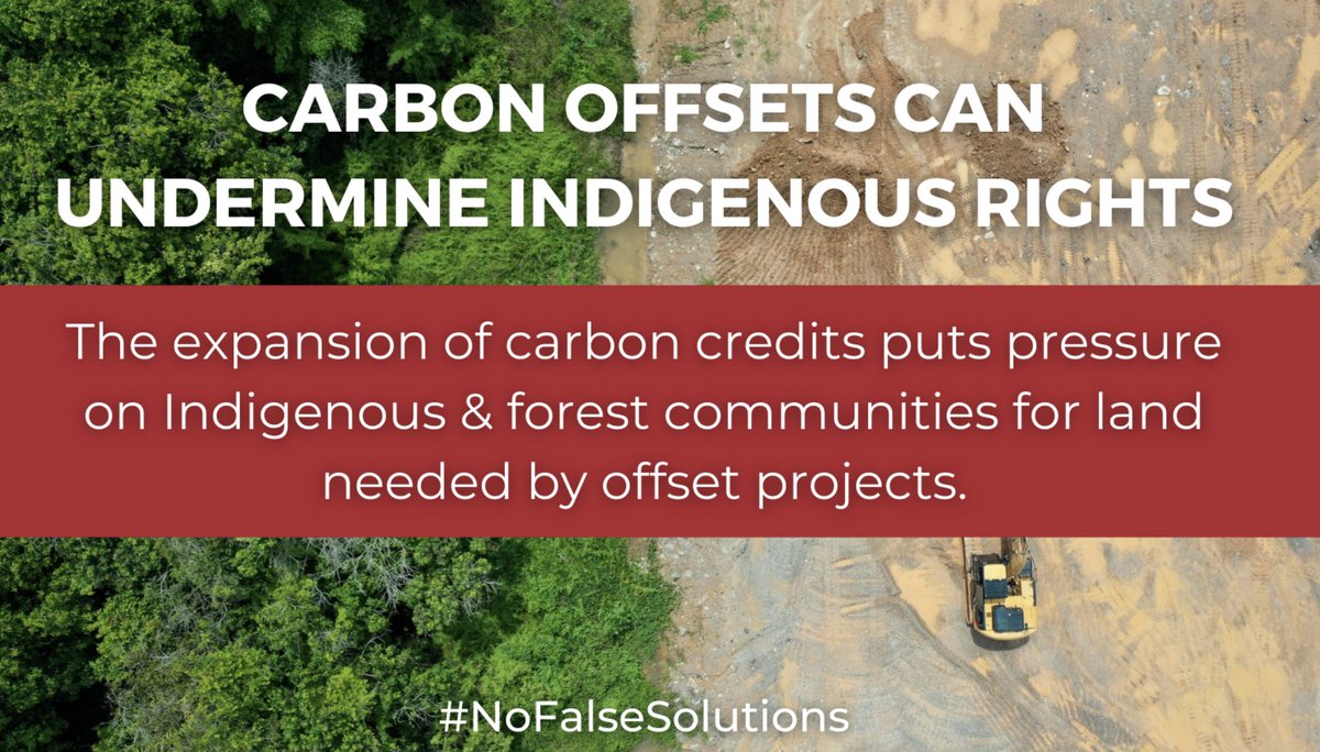 FNCDialogue's tweet photo. We have no time to waste on false solutions. Carbon offsets distract from effective climate action, allowing polluting corporations to continue business-as-usual. #OffsetsOffTheTable #KeepItInTheGround
#NoFalseSolutions
https://t.co/P7sU063Wcm https://t.co/QPfi7Av7ag
