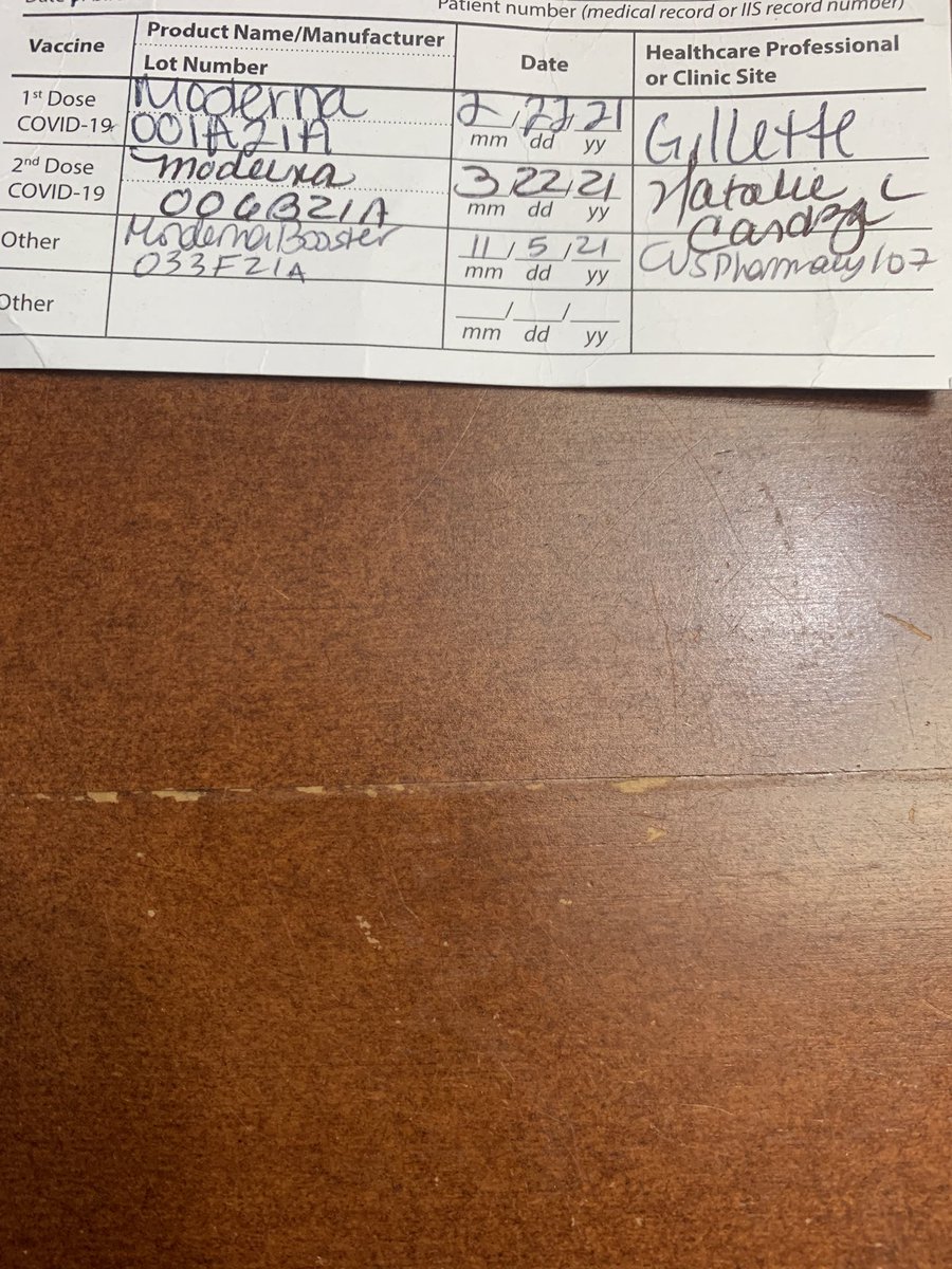 ashwindesai's tweet photo. Topped off the antibodies, got the Moderna booster. Half the original dose - minimal side effects so far. #VaccinesWork https://t.co/LlMvbU5jXb