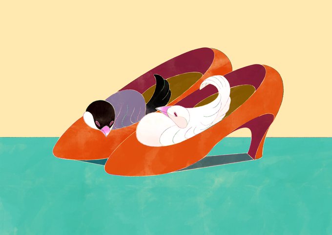 すっぽり。「温めておきます〜」
#illustration 