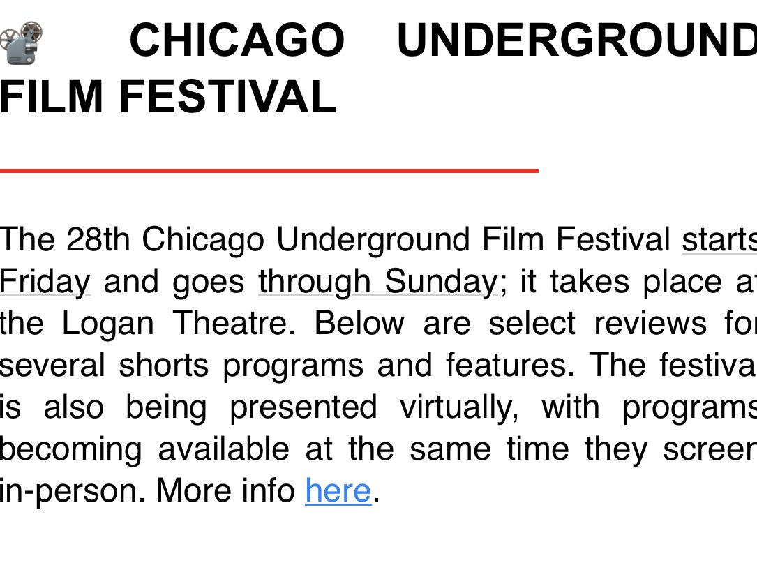 Btonskifilms's tweet photo. . @cinefile - @cuff_chicago write-up | #Cuff28 #filmfest https://t.co/yzBq0z6DXO