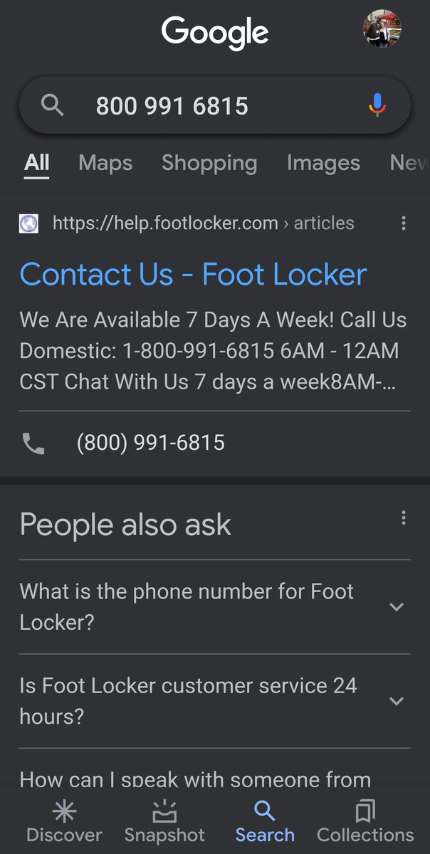 ShawnBell1881's tweet photo. My wife called #Footlocker customer service. This is  number that called back. The person, #JamieThompson called my wife some nasty things &amp; sent nude photos to her email. He then said she has been pranked &amp; its going on his YT page. If he works at @footlocker charges are coming. https://t.co/15zQTILMEX