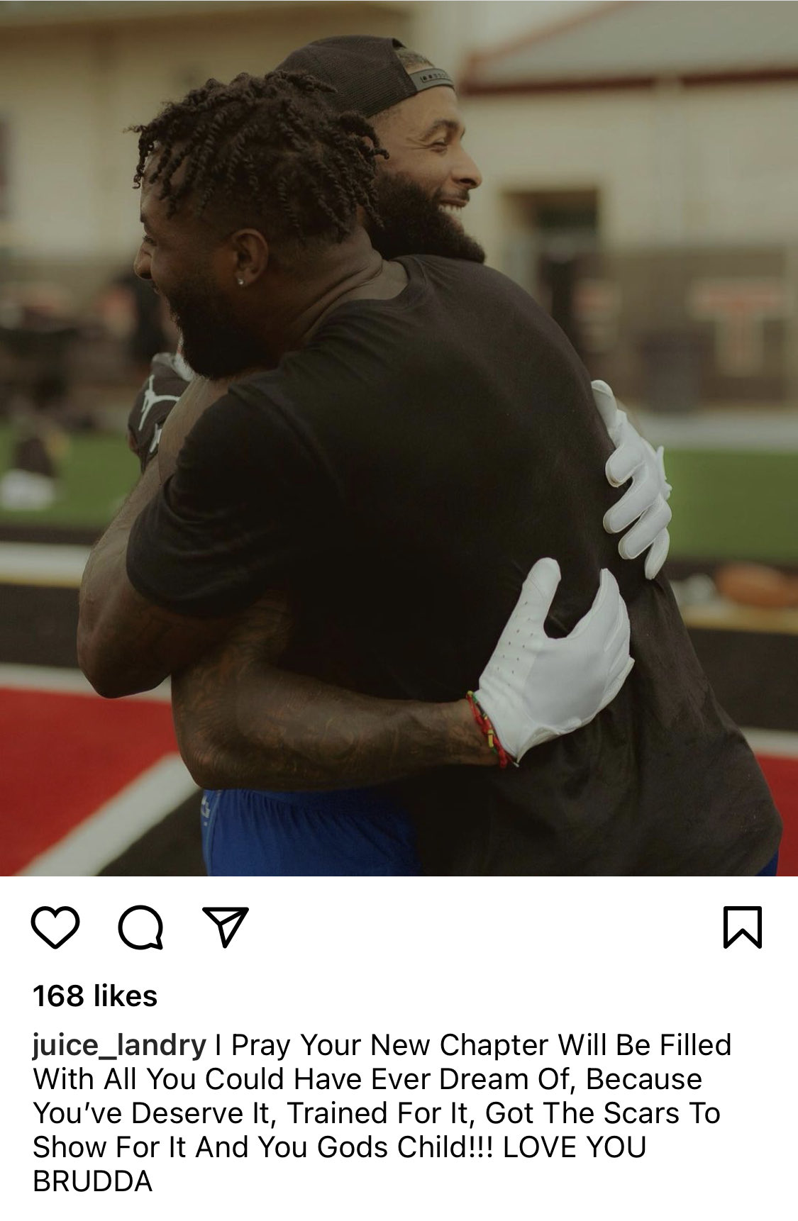  WR Jarvis Landry s happy birthday message to Odell Beckham Jr. on IG 