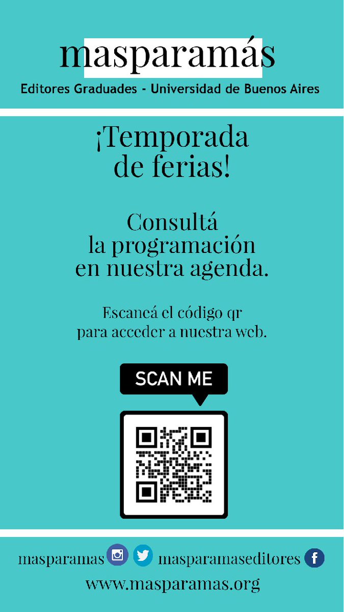 masparamas's tweet photo. 🤩 ¡Temporada de ferias! 
Mirá la agenda en nuestra web: https://t.co/Vy47T2Herw

#ferias #feriadellibro #agenda #eventos #editores #OrgulloUBA https://t.co/18b2pAsugM
