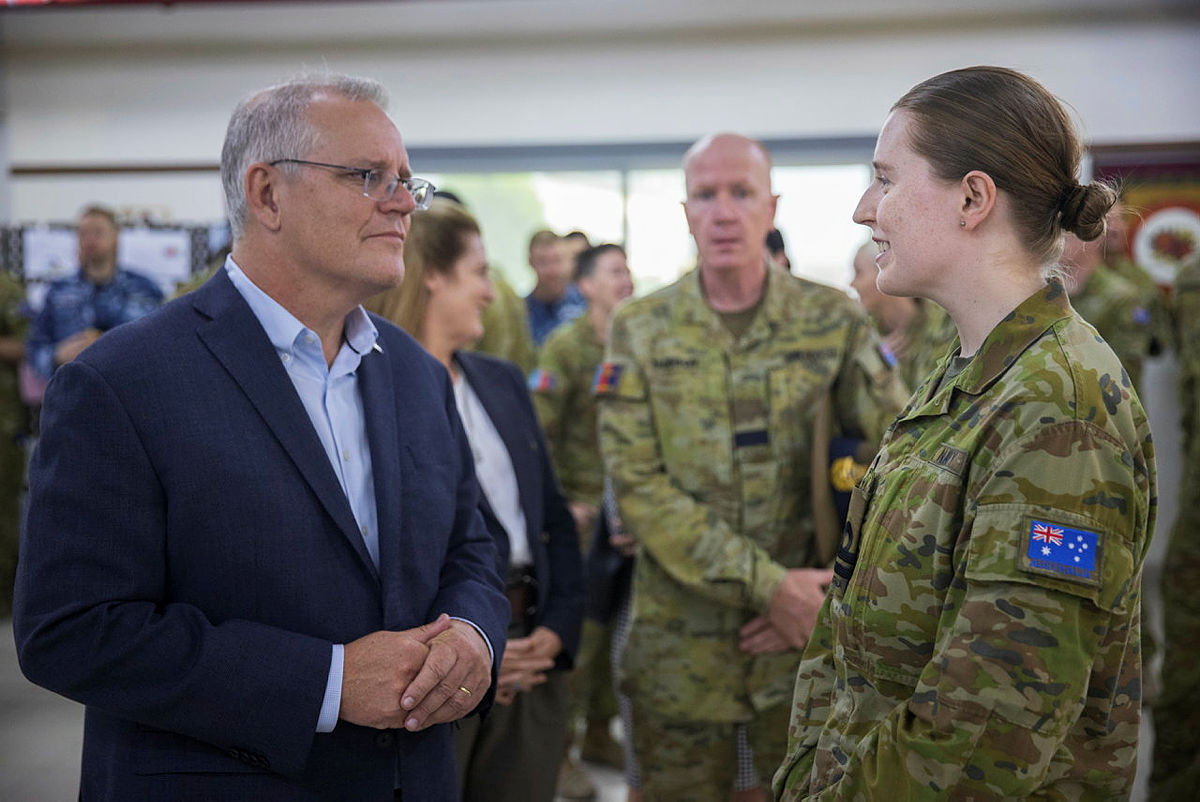 The Honourable @ScottMorrisonMP Prime Minister of Australia visited Australia’s main operating base in the Middle East this week. During his visit he toured the base and spoke to #YourADF personnel about their experiences during the recent Afghanistan evacuation operations.