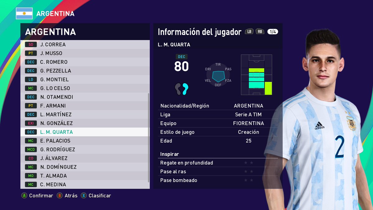 LatinPatch's tweet photo. Lucas Martinez Quarta - Fiorentina / Argentina
♥ FACE UPDATE ♥
-Les dejo la Original para que Comparen
@EditemosPES #LatinPatch #PES21 #PC #Facemaker https://t.co/U9TMFmPJDs