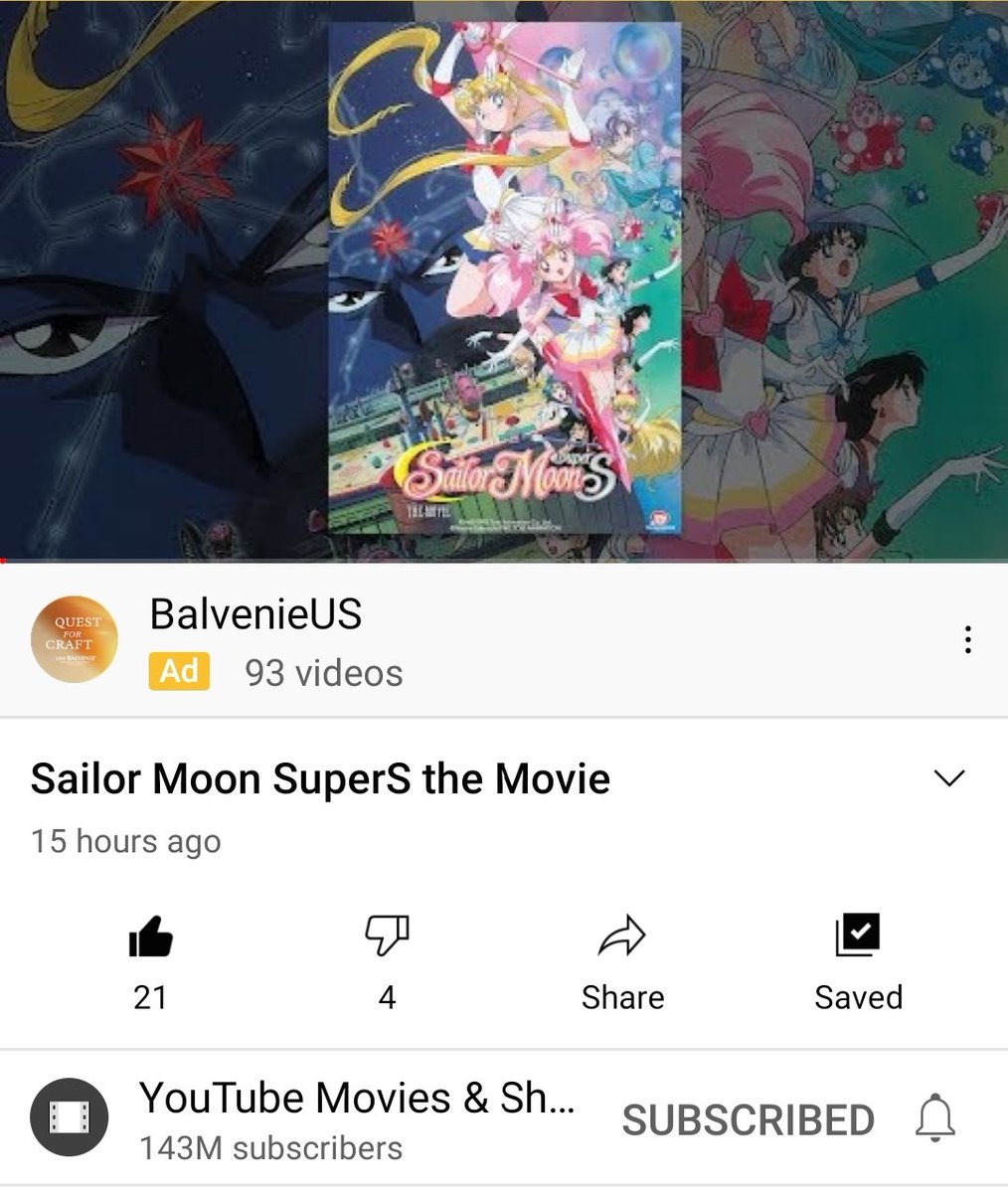 The Sailor Moon SuperS Movie is available on YouTube for free with ads now! #SailorMoon #SailorMoonSuperS #SailorMoonSuperSMovie #UsagiTsukino #セーラームーン #セーラームーンEternal #SailorMoonCrystal #SailorMoonEternal #YouTube