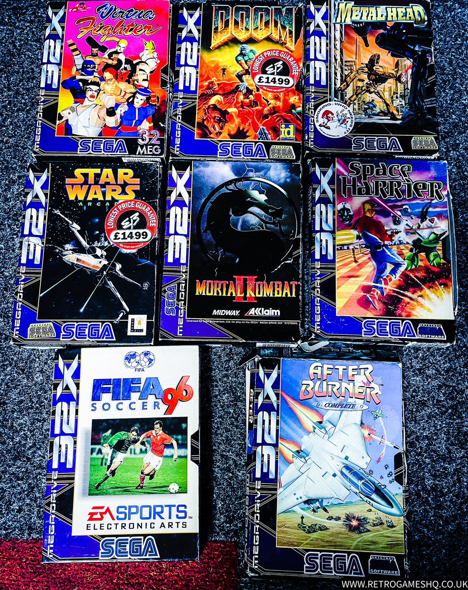 RetroGames_HQ's tweet photo. New in today some nice Sega 32x games. These will be available soon but after hearing how much more they are worth with manuals the lady has gone to search her loft π Updated pics of the new cabinets #keepitretro #retro #swindon #wiltshire #retrogameshops #supportsmallbusiness https://t.co/PhWcyVuK6i