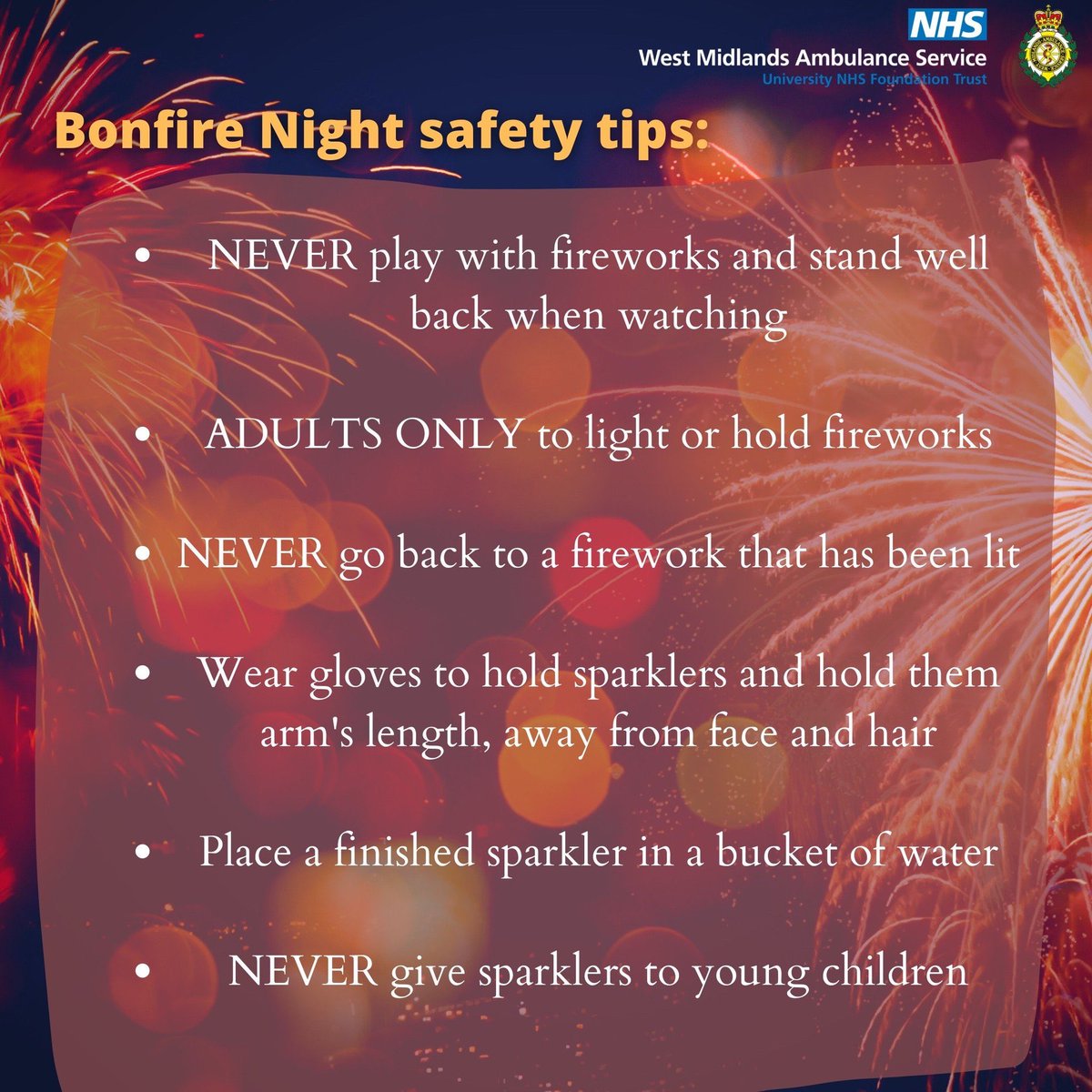 Good luck to all blue light colleagues tonight!