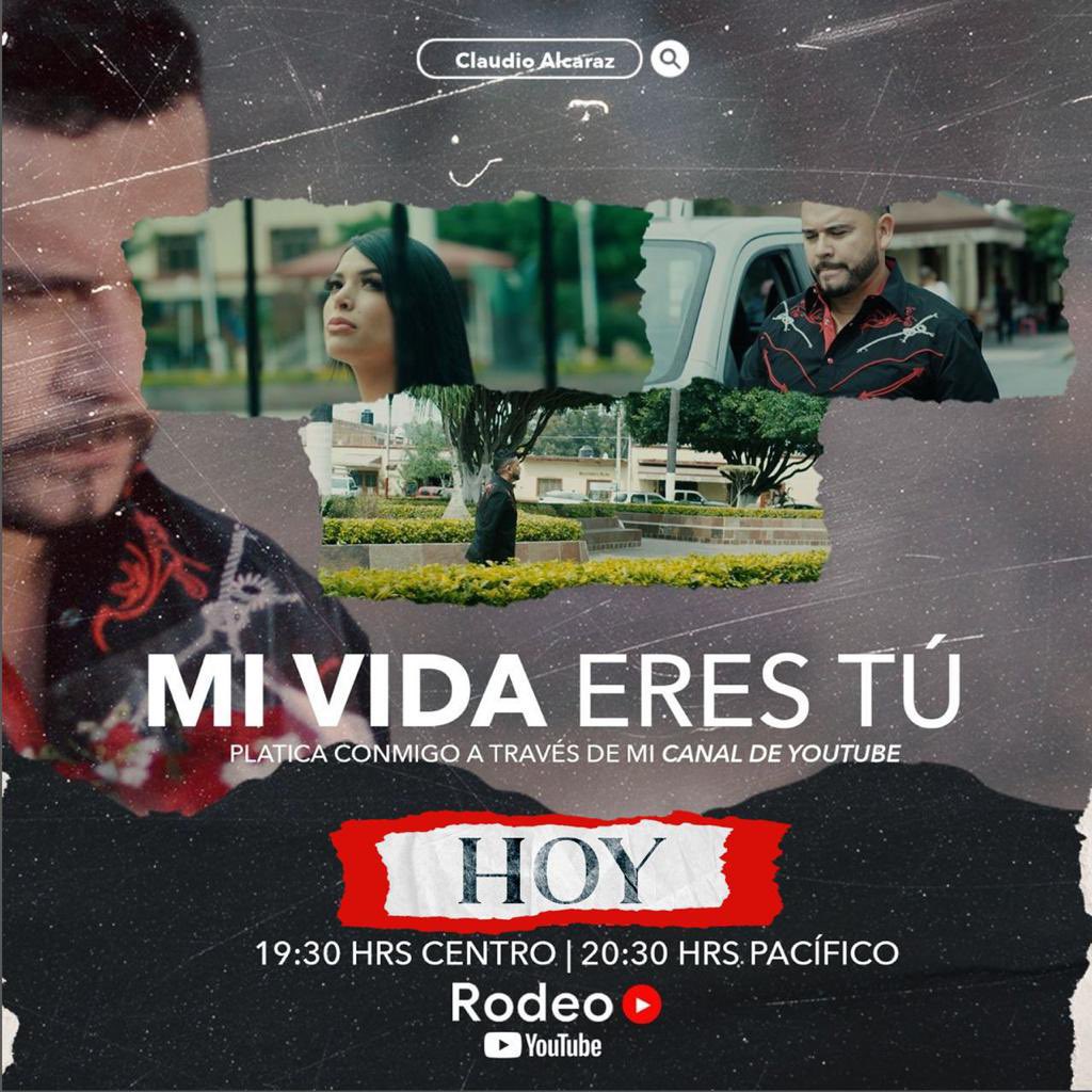 HOY PREMIER Y LANZAMIENTO VÍDEO OFICIAL #MiVidaEresTu DEL SR @claudioalcaraz 👏🏼👏🏼👏🏼!! <a href="/GRUPOGOLLAZ/">GRUPO GOLLAZ</a> <a href="/enriquelamasch/">Enrique Lamas</a> <a href="/TeamAlcarazOF/">Club Oficial Team Alcaraz</a> #ClaudioAlcaraz