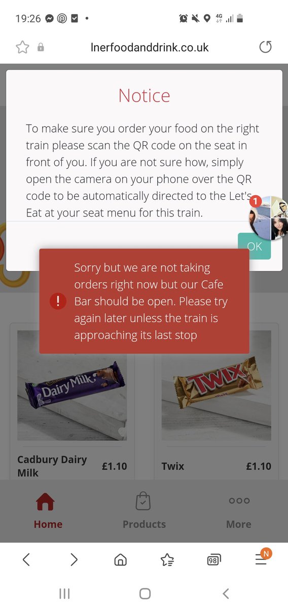 EleishaWightman's tweet photo. @LNER Delayed and hungry, any idea when the cafe is opening??? https://t.co/LBKXEyH8Ml