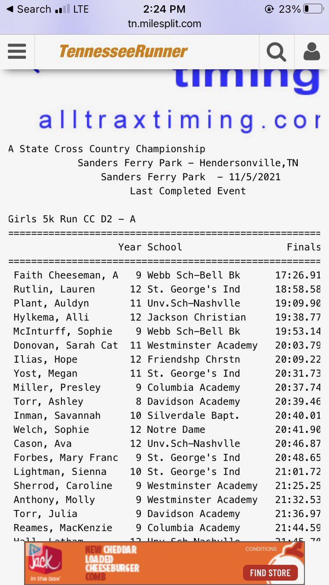webb_athletics's tweet photo. wow…just WOW!!!!! First ever appearance at TSSAA State Championship and team finishes 4th, only 1 point out of 2nd…and how about our 9th Grade runners finishing top 5/All State??? wow… GO FEET!!! https://t.co/0WZubq6RJ1