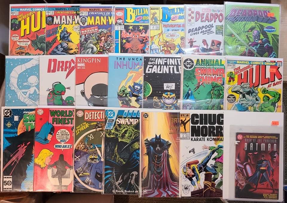 whatwedointhec1's tweet photo. Friday night is alright for buying comics! Join us at 7 pm est on our Facebook live show What We Do in the Comic Shop for these awesome books and more!! https://t.co/masU8Jm46F