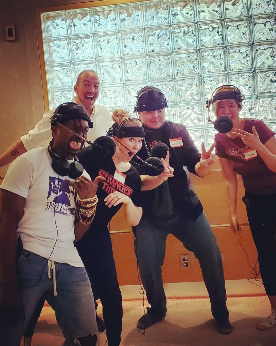 JenFiskum's tweet photo. It's a pretty good day when @tasty_steve & @keitharem photobomb you! ✨
•
@pcbproductions @PatrickGruiaVO @JustineTungVO #mocap #vocap #videogames #headrigs #gamers #voiceover #production #vo #actress #actorslife #pcbentertainment https://t.co/Vuni6EzXTf