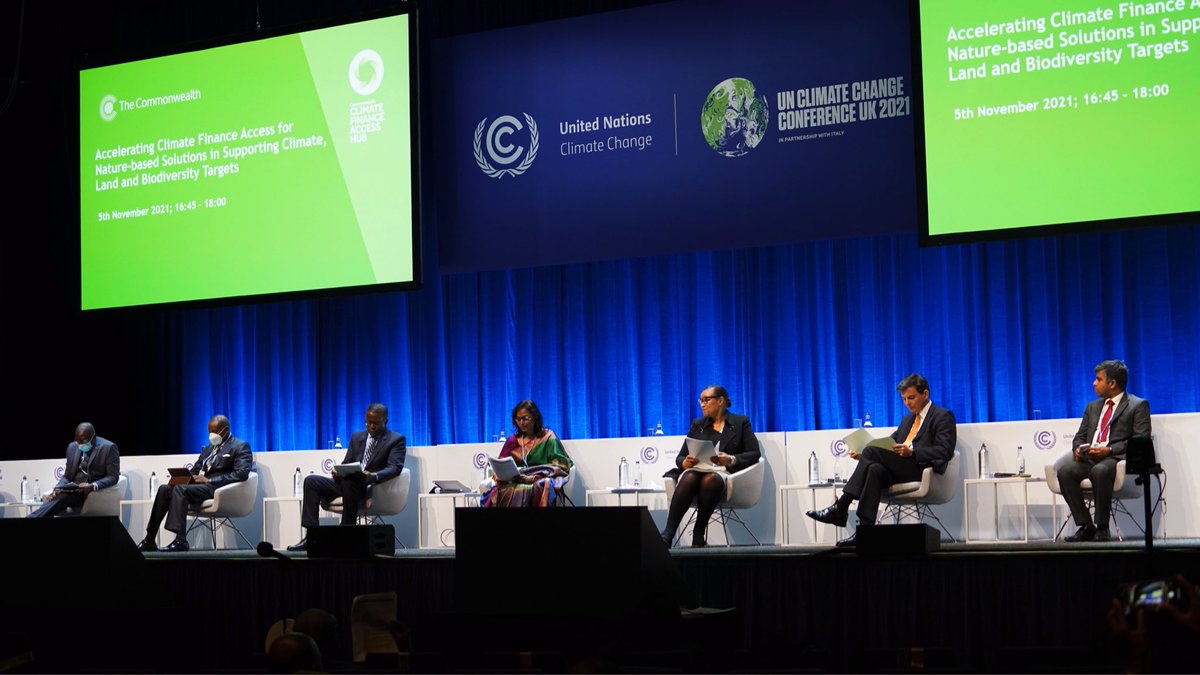 commonwealthsec's tweet photo. At our official #COP26 side event today, @PScotlandCSG called for more support and finance to scale up nature-based solutions #NbS across the #Commonwealth to respond to climate change, biodiversity loss and land degradation.

#CommonwealthForClimate https://t.co/0NZD911u2J