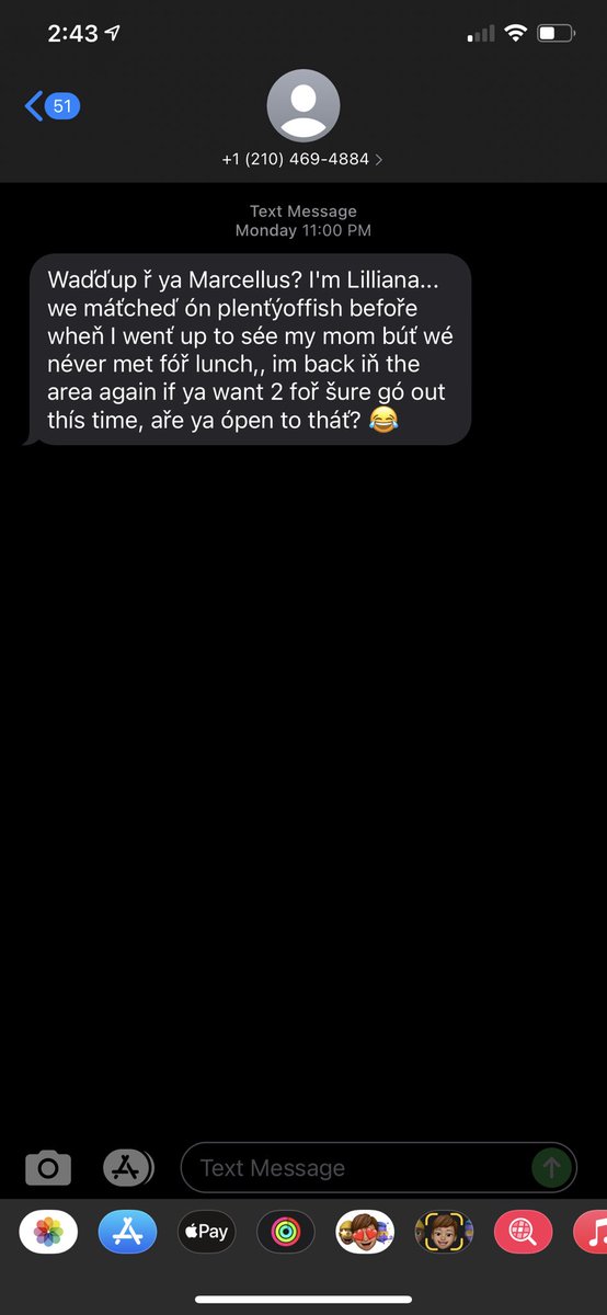thelynsg's tweet photo. @anactualwalnut I got an eerily similar message the other night…😬 https://t.co/74Mr0IlOvS