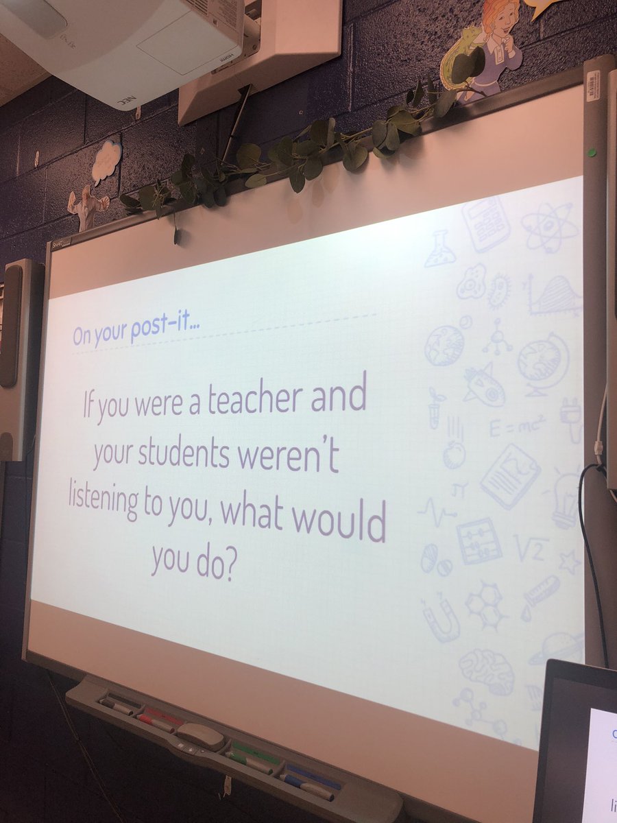 Keibler_Science's tweet photo. This year is TOUGH. I think it’s safe to say that teaching has never been more challenging. Today, I wanted to see how my students would respond to the question “if you were a teacher and your students weren’t listening to you, what would you do?” - these were some of my favs https://t.co/TfkuSKIgwP