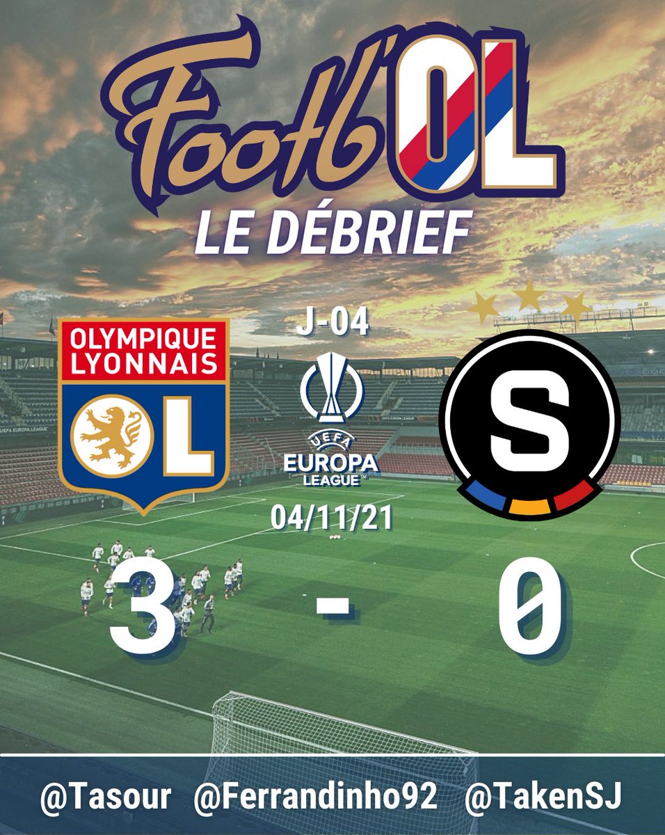 LeFootbOL's tweet photo. 🚨 LeDÉBRIEF @LeFootbOL 🚨

OL 3 - 0 Sparta Prague (J4)

#TeamOL #OLSPA #EuropaLeague 

1/2

⬇⬇⬇ https://t.co/IP4M2p1eCf