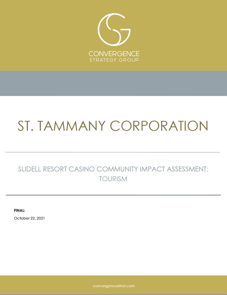 StTammanyEDC's tweet photo. @StTammanyCorp releases the final two sections of an independent community impact study focusing on Tax Revenues &amp; Tourism to further understand possible impacts of Camellia Bay Resort, Casino, and Marina, proposed in Eastern St. Tammany Parish. https://t.co/zncu41hTzp https://t.co/66i3wd9DPS