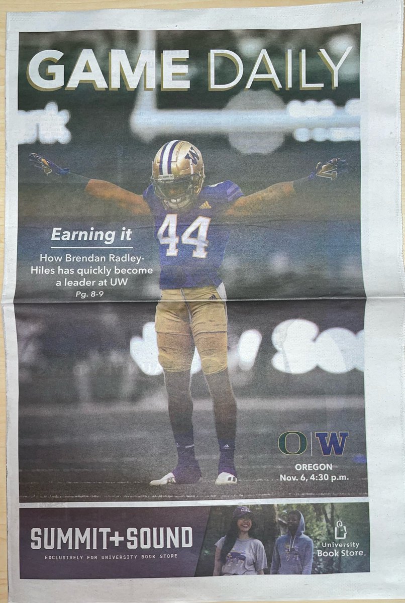 UWDailySports's tweet photo. It’s rivalry week! Pick up a Game Daily featuring Brendan Radley-Hiles on campus newsstands today! @thedaily https://t.co/DkOpjqEGSb